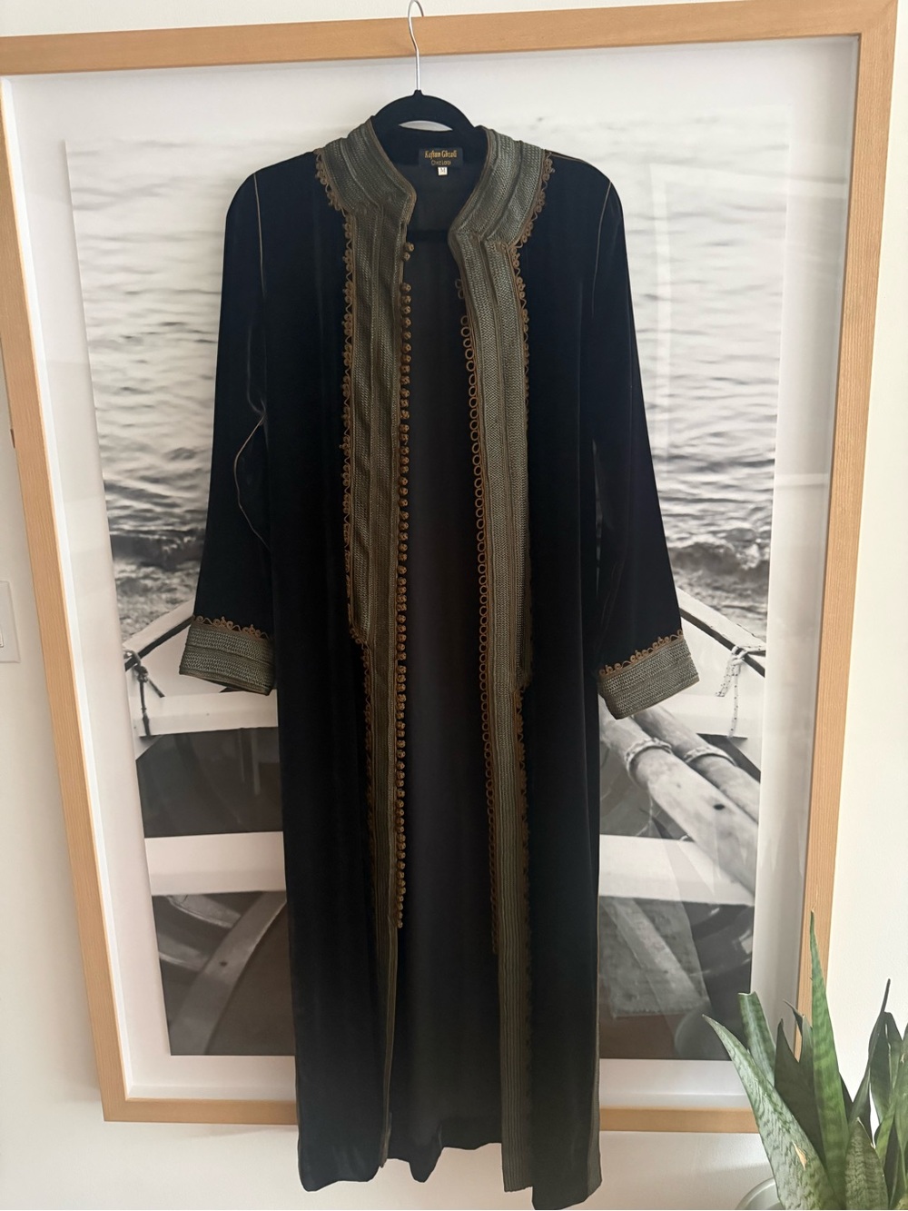 Velvet Embroidered Moroccan Caftan